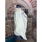 Sweater 1980s dolman sleeve white black swirls pearl sparkle Size L Photo 6