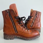 The Office Of Angela Scott Mr. Bernard Boots 40 EU | 10 US Brown Leather Combat Photo 9