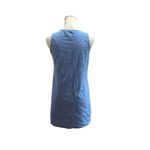 Casual Loose A Line Sleeveless Blue Button Detail Tunic Dress With Pockets Sz M Size M Photo 1