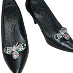 Pretty rhinestone butterfly shoe clips. So versatile. Black Size undefined Photo 1