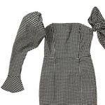 Naked Wardrobe Gingham The Statement Cocktail Dress Castlecore Sleeve Small NWT Photo 4