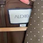 Alexis  Benza Flutter-Sleeve Short Chocolate Brown Dot Mini Dress Womens XS Photo 7