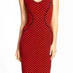 NYDJ Dress Knit Sweater Midi Red Black Size 12 MSRP $158.00 Photo 1