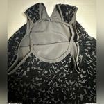 Brixon Ivy  Black Velvet Floral Halter Tank Top With Button‎ Neck Closure XL Photo 5