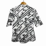 Tail Womens Golf Polo Top Size M Bamboo Stripe Black White Quarter Zip Stretch Size M Photo 2