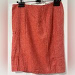 Carolina Herrera Coral Pink tweed pencil skirt size 10 Photo 1