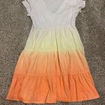 Wild Fable Women's Mini Dress in White and Orange Ombre Photo 2