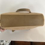 Fossil Women's Beige Brown Woven Straw Leather Strap Tote Shoulder Bag Purse Photo 6