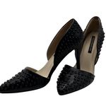 French Connection Size 8.5 Shoes Womens Black Studded Pointed-Toe High Heels Photo 1