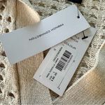 French Connection Manda Pointelle-Knit Polo Sweater Oatmeal Small NWT Photo 3
