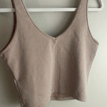 Hollister  ribbed fitted crop v neck tank top Photo 1