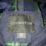 Covington navy blue zip up long sleeve windbreaker jacket with pockets NEW SZ L Photo 3