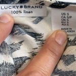 Lucky Brand  Dress 100% Linen Blue Paisley Print A Line Sleeveless Dress Sz S EUC Photo 9