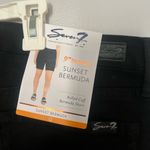Seven7  ~ 9” Sunset Bermuda Shorts ~ Rolled‎ Cuff ~ Black ~12 Photo 2