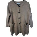 Ellen Tracy Tan Warm Long Sleeve Button Up Cardigan Sweater Photo 0