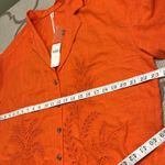 Anthropologie Damson Madder Martina Short Sleeve button down shirt, size medium Orange Photo 3