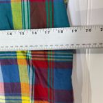 1901  Plaid Madras Button-Down Shirt M Colorful Check Western Style 100% Cotton Photo 3