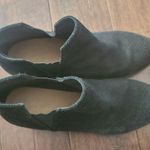 Black suade short boots size 9.5 women's by Vintage Crown in great shape 1 inch Photo 2