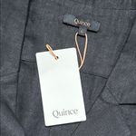 Quince European Linen Short Sleeve Button Up Shirt Black Size Large Photo 9