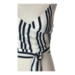 Alice + Olivia  Shirt Women 4 Black White Rayna‎ Variegated Stripe Cropped Top Photo 6