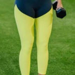 Zyia yellow Parallel storm luxe ribbed athletic leggings Photo 0