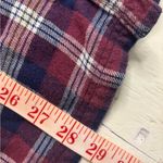 Psycho Bunny  Women’s Flannel Shirt Size Small Oversized Plaid Blue Pink Photo 3