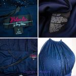 Blondie Nites  navy blue sparkly halter prom‎ dress, size junior 7 Photo 8