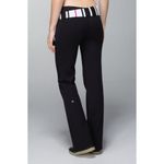 Lululemon Astro Pink & Black Criss Cross Waistband Flared Leg Yoga Pant 4 Photo 1