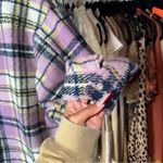 ZARA  Lilac Plaid Bouclé Overshirt Jacket Photo 7