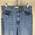 ZARA  High-Waist Straight Leg Jeans with Split Hem Normcore Casual Minimalist 8 Photo 2