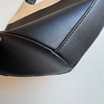 Anthropologie By  Black Raffia Mixed Media Bucket Tote Medium Shoulder Bag Photo 5