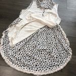 Umgee White Leopard Animal Print Sleeveless High Low Frayed Hem Tank Size Large Photo 5