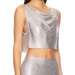 Lovers + Friends  Shiny Silver Top Photo 1