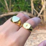 Gold ring heart ring big heart ring band ring simple ring stackable ring Photo 4