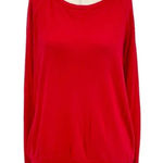 Nation Ltd  Red Pullover Crewneck Long‎ Sleeve Raglan Top Size Small Photo 0