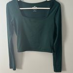 Hollister Green Long Sleeve Square Neck Crop Top Photo 0