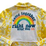 Via Penny Lane Reworked Apparel | The Beatles Come Together Floral Print Jacket Yellow Size XL Photo 1