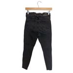 Lucky Brand Women's Bridgette High Rise Skinny Ankle Jeans Black Size 6 Raw Hem Photo 4
