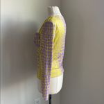 SheIn Animal Print Top Womens Sz Large Yellow Purple Stretch Sweetheart Neck Photo 3