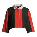 PSK Collective Women's Cropped Rugby Shirt in Vertical Red size 2XL Photo 12