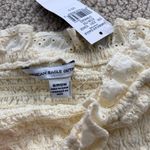 American Eagle  Yellow Ruffled Smocked Crop Top Off Shoulder Blouse Frilled NWT Photo 3