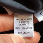 Loft Dark Blue Quilted Metallic Mini Skirt SZ XL Photo 7