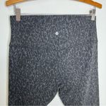 Lululemon black animal print leggings knee length below the knee size 12 Photo 2
