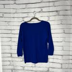 Dress Barn Blue V-Neck Pullover Sweater Large Soft Lightweight Knit Women’s Top Photo 9