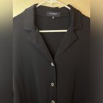 Burberry London Women’s Navy Blue Viscose Button Down Shirt Size 16 (48) Photo 1