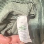 Aerie  Velour Cropped Hoodie Sage Green Womens M Jacket full zip Photo 5