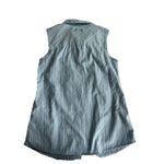 Noble Outfitters Button Up Size S Sleeveless Stripes Western Casual Blue Photo 2