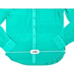 American Eagle  Mint Green Chiffon Button Up Flowy Blouse Top MEDIUM Pastel Sheer Photo 6