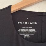 Everlane  The Short-Sleeve Crew Neck Bodysuit in Black, Size Small Photo 3