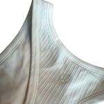 Lululemon  Women’s Size 8 Ebb To Street Racer Back Crop Tank White Ribbed Basic‎ Photo 5